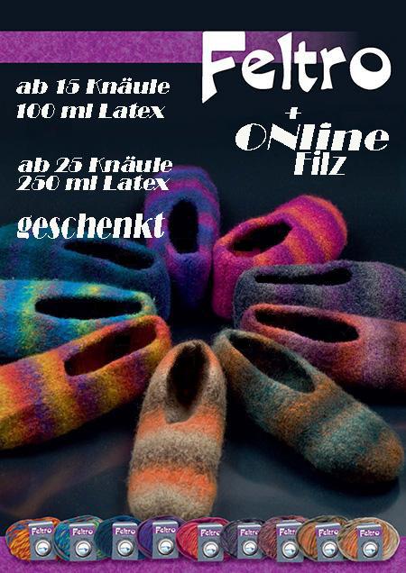 Wolle Sonderaktion Filzwolle und Fl�ssiglatex