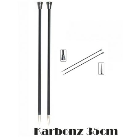 KnitPro Karbonz Jackenstricknadel 35 cm