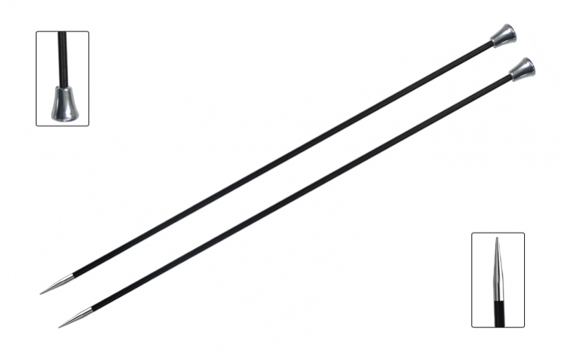 KnitPro Karbonz Jackenstricknadel 35 cm 3