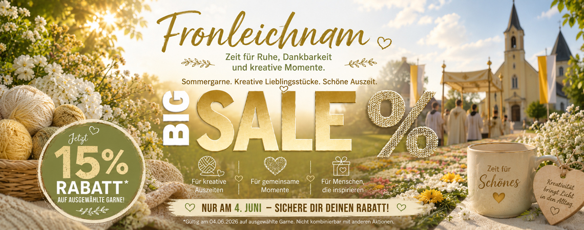  Starke Wolle & Stricknadel Angebote - Fronleichnam 2026 - auf jeden Fall mit 15% Rabatt 
