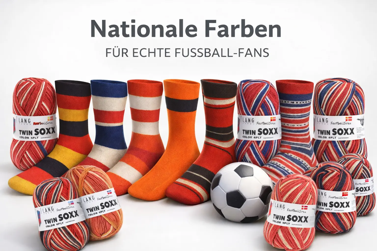 Super Soxx Football von Lang Yarns - Sockenwolle in Nationalfarben