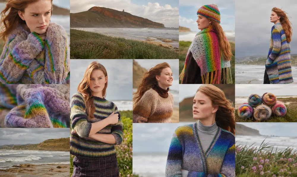 Galaxy verbindet Farbverlauf, Flausch und Tweed