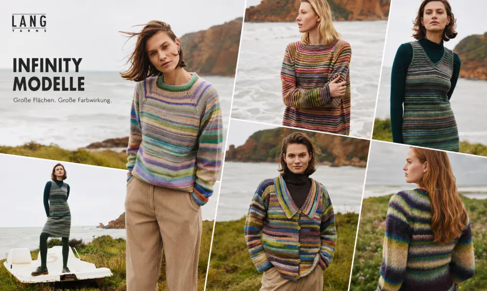 Lang Yarns Infinity - Top-down und ganz auf den Farbverlauf konzentriert