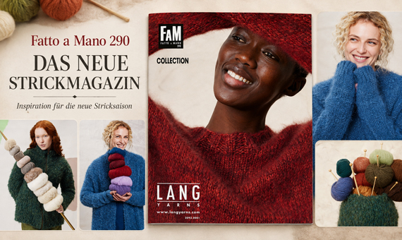 Lang Yarns Fatto a Mano 290 Strickmagazin mit neuen Herbst- und Wintermodellen