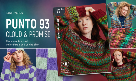 Lang Yarns Punto 93 Cloud Promise Strickheft mit farbenfrohen Strickmodellen