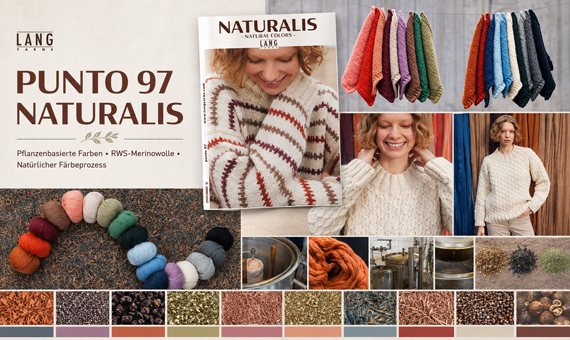 Lang Yarns Punto 97 Naturalis mit pflanzengef�rbter Merinowolle und nat�rlichen Strickfarben