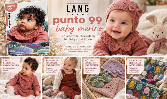 Lang Yarns Punto 99 Baby Merino Strickheft mit weichen Modellen f�r Babys und Kinder