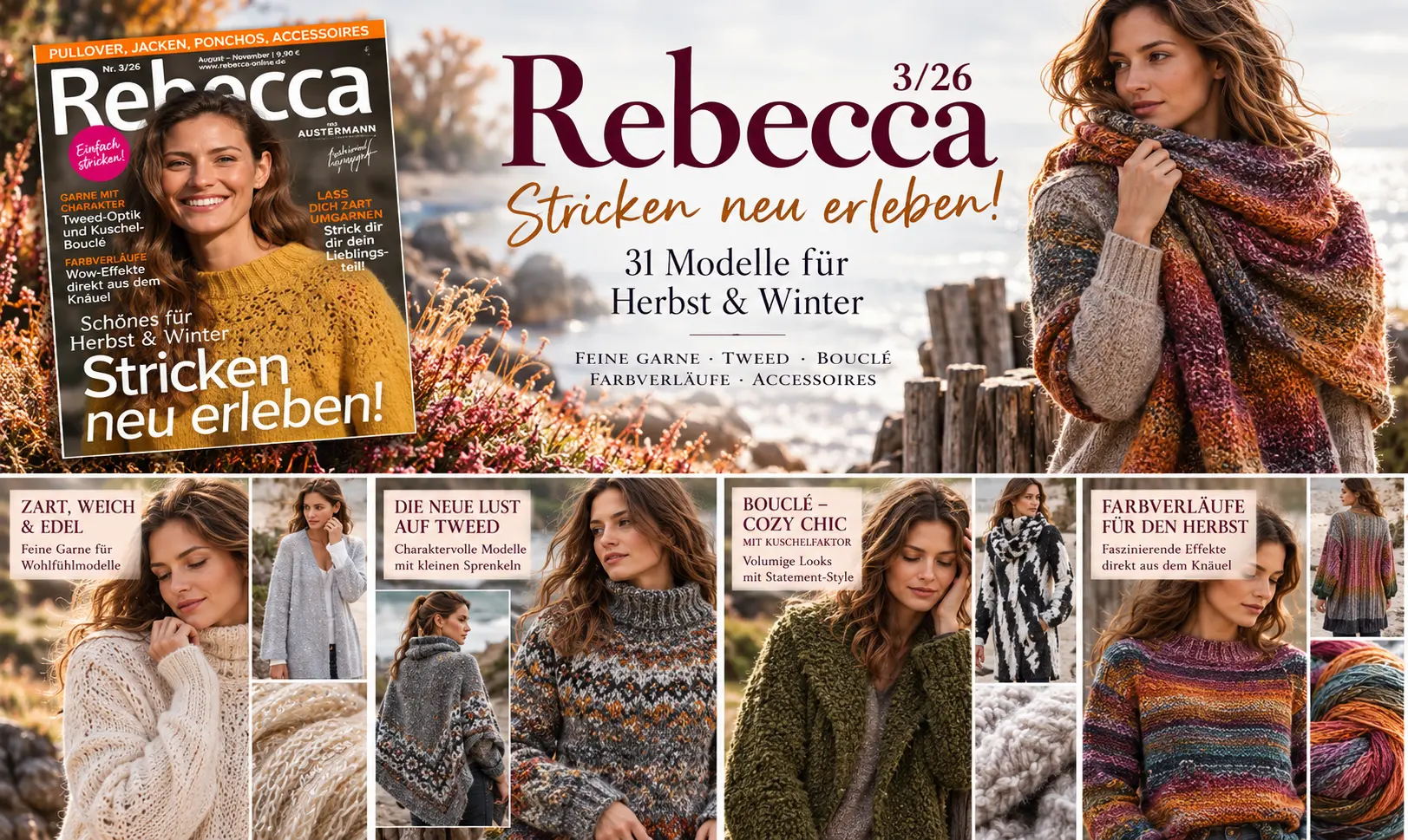 Rebecca 3/26 – 31 Strickideen für Herbst und Winter Rebecca 3/26 – 31 Strickideen für Herbst und Winter