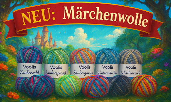 Voolis Soley Mrchenwolle - hochwertige Sockenwolle mit Farbverlaeufen in sechs Mrchenfarben