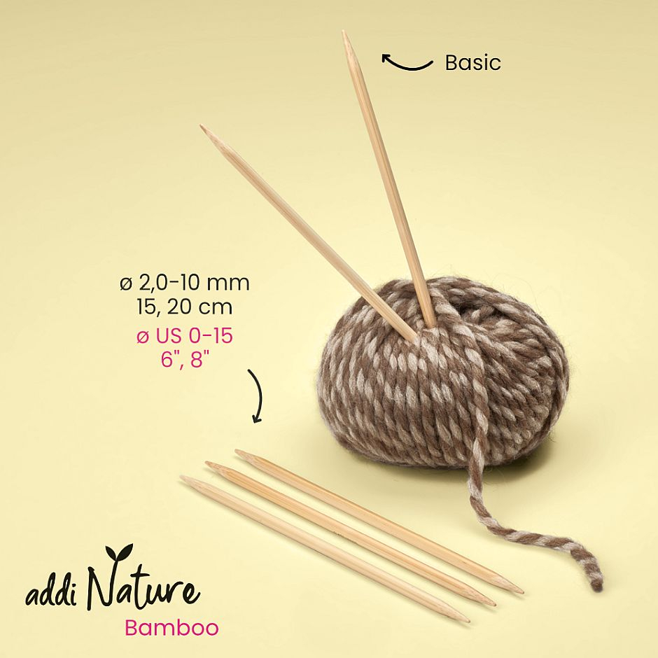 Addi Bambus Strumpfstricknadel 20 cm 3