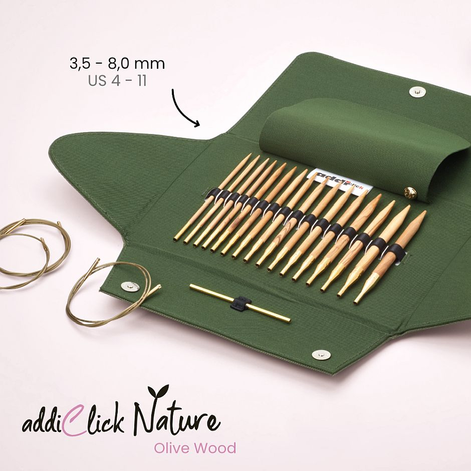 Addi Click Nature Olivenholz Set 3