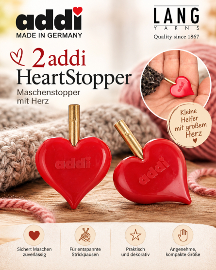 addi Lang 2 Herz Maschenstopper