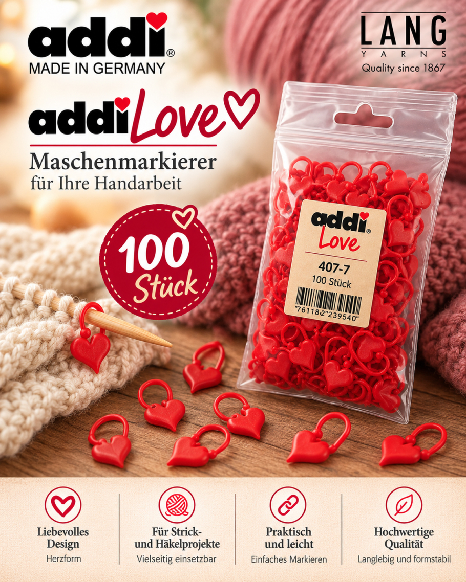 addi Lang Love 100 Maschenmarkierer Farbe 9999