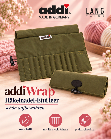addi Lang Wrap Olivenholz H�kelnadel-Etui leer