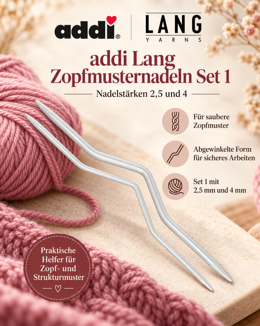 addi Lang Zopfmusternadeln Set1 Farbe 9999