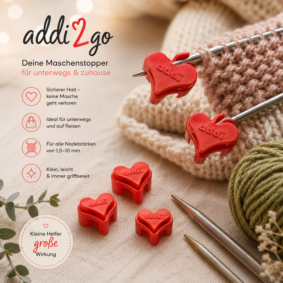 Addi ToGo 10 Herz Maschensicherungen klein Farbe 9999