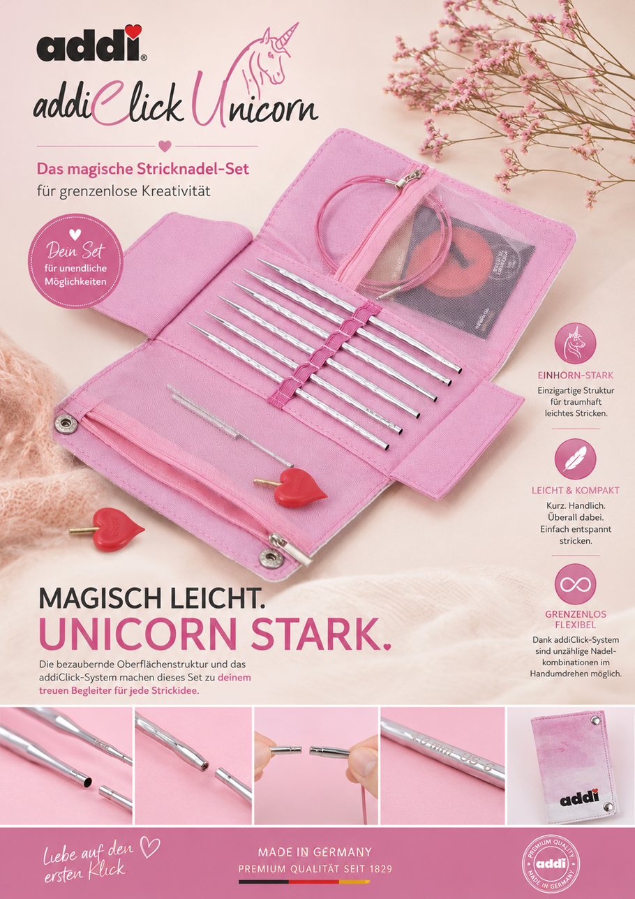 addiClick Unicorn Lace Long Starter Set Farbe 9999