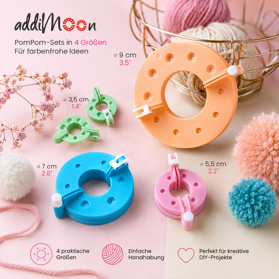 addiMoon PomPom Set Farbe 9999