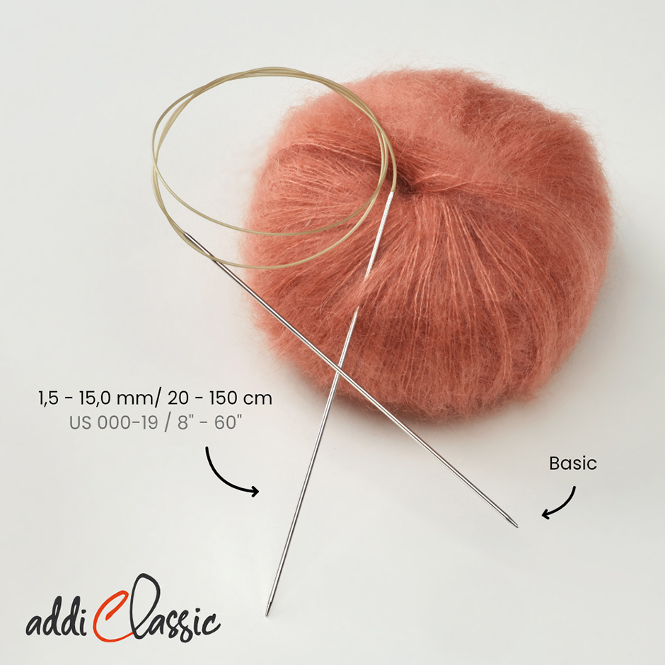 addiPremium Classic Rundstricknadel 150cm Farbe 9999