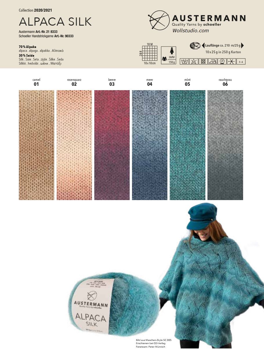 Alpaca Silk Austermann Farbe 9999