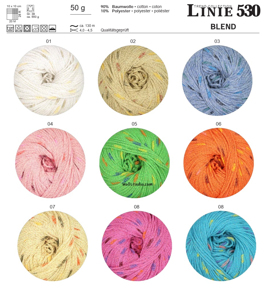 Blend Linie 530 ONline-Garne Farbe 9998