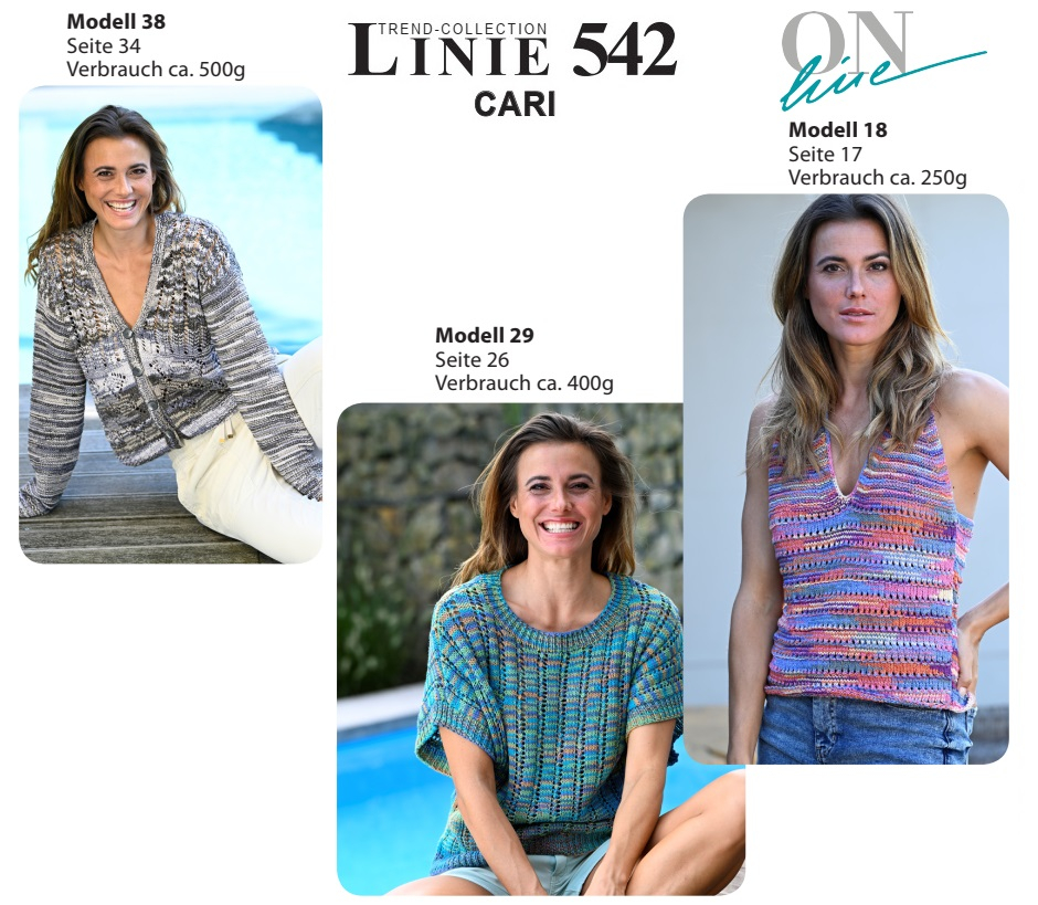 Cari ONline-Garne Linie 542 Farbe 9998