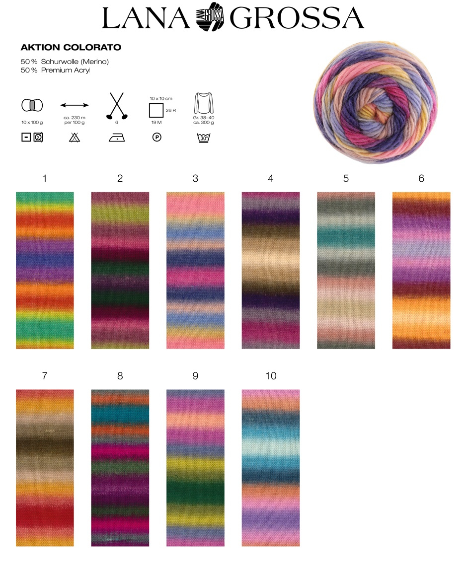 Colorato Lana Grossa Farbe 9999