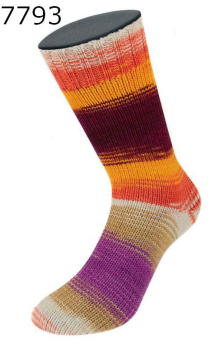 Cool Wool 4 Socks Print Lana Grossa Farbe 793