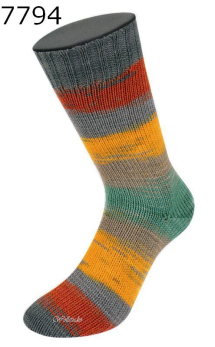 Cool Wool 4 Socks Print Lana Grossa Farbe 794
