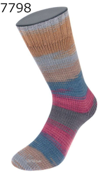 Cool Wool 4 Socks Print Lana Grossa Farbe 798