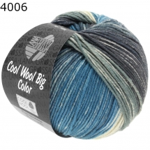 Cool Wool Big Color Lana Grossa Fb 4006 Petrolblau/Graublau/Graphit/Natur 100 g