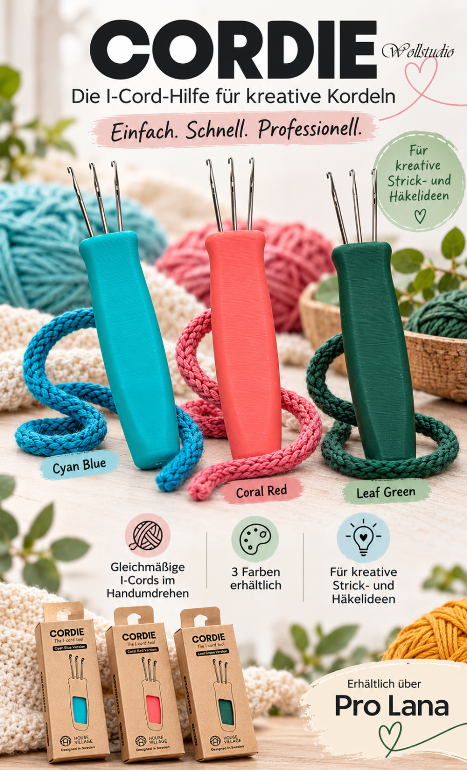 Cordie I-cord Farbe 9999