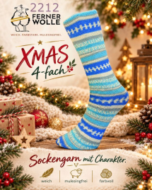 Ferner Wolle Sockenwolle X-Mas Farbe 22