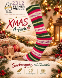 Ferner Wolle Sockenwolle X-Mas Farbe 23