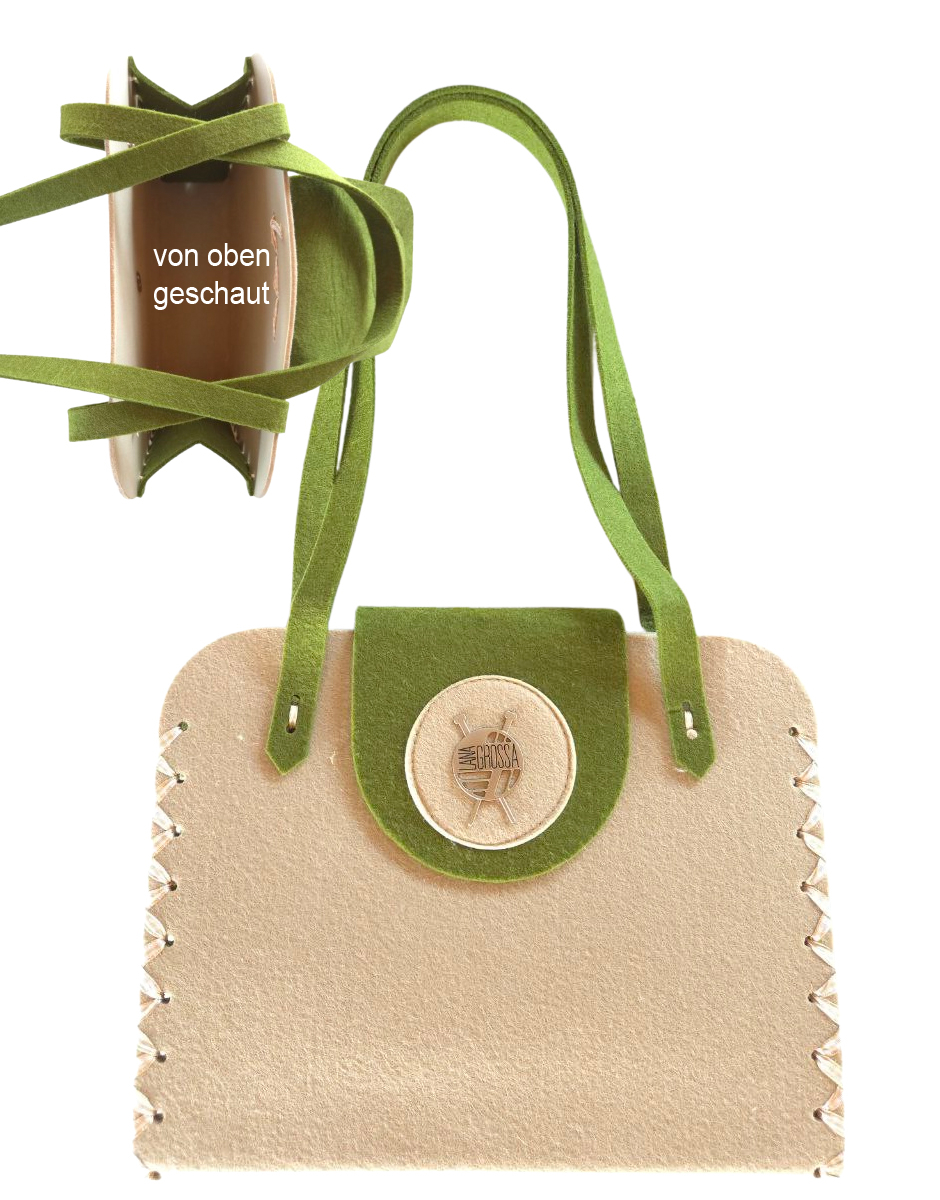 Filztasche im Landhaus-Stil Lana Grossa Farbe 9999