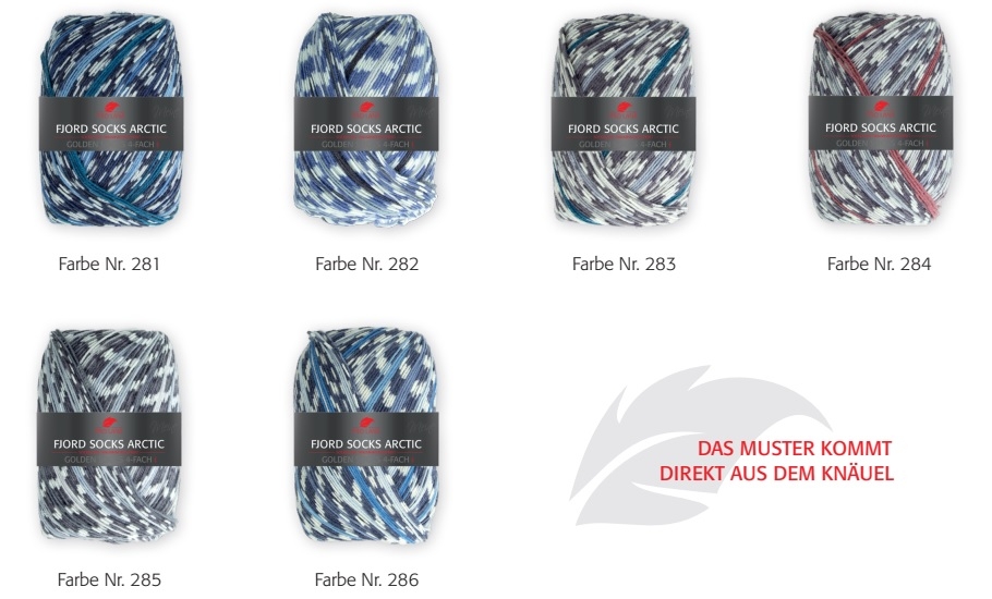 Fjord Arctic Golden Socks Pro Lana Farbe 999