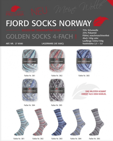 Fjord Norway Golden Socks Pro Lana