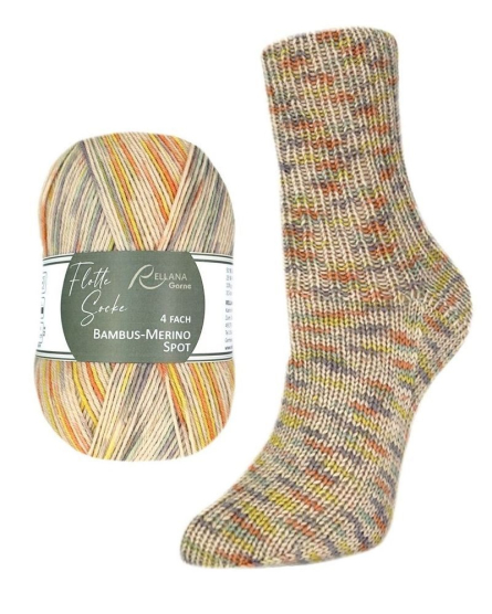 Flotte Socke Bambus Merino Spot Rellana