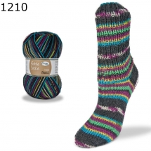 Flotte Socke Black 6-fach Rellana Farbe 210