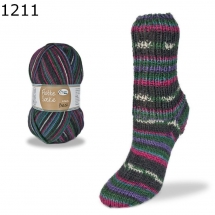 Flotte Socke Black 6-fach Rellana Farbe 211