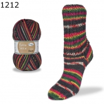 Flotte Socke Black 6-fach Rellana Farbe 212