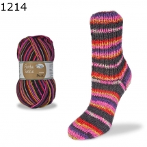 Flotte Socke Black 6-fach Rellana Farbe 214