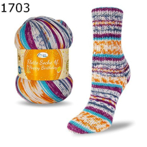 Flotte Socke Happy Birthday Rellana Farbe 703