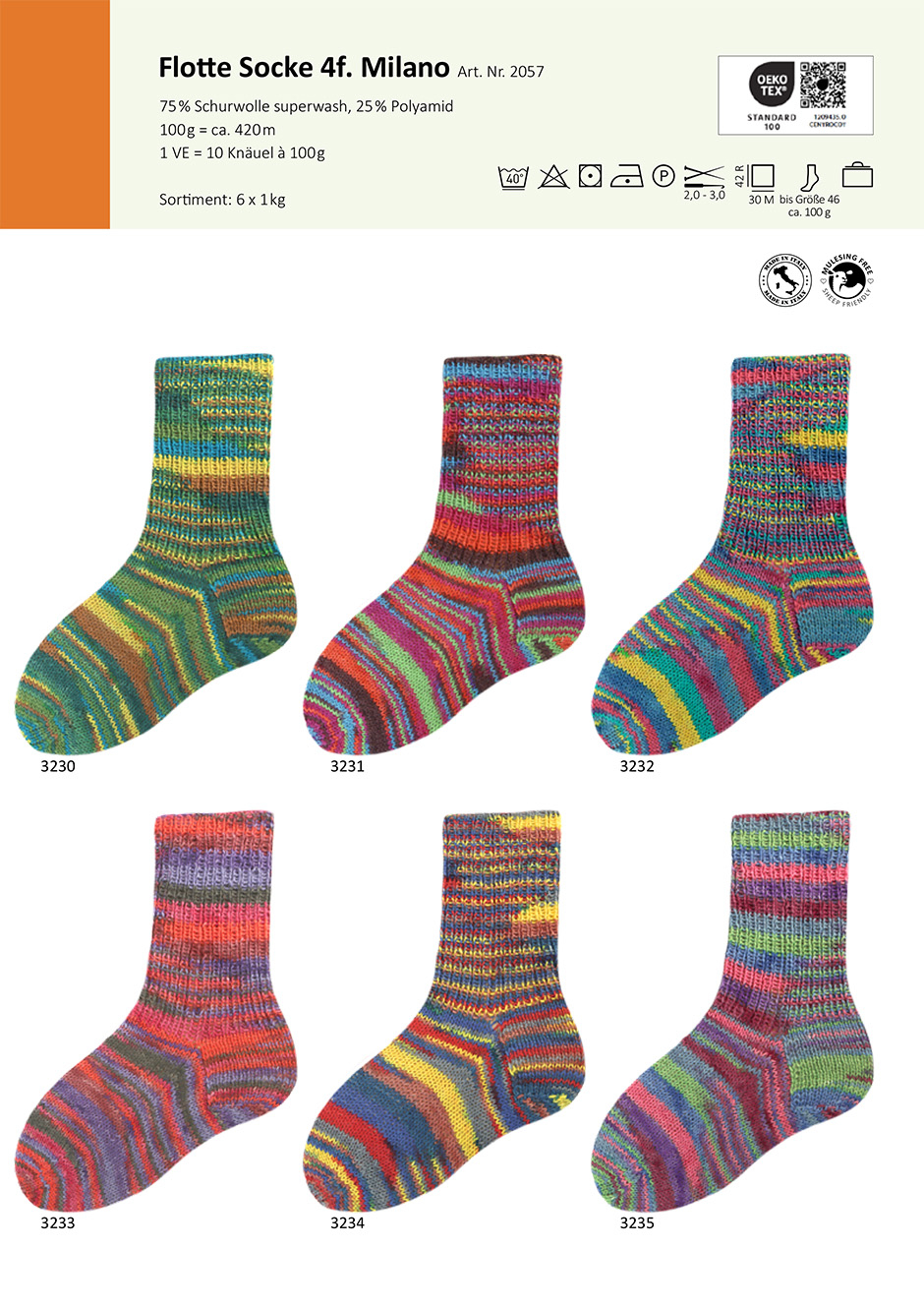 Flotte Socke Milano Rellana Farbe 9999