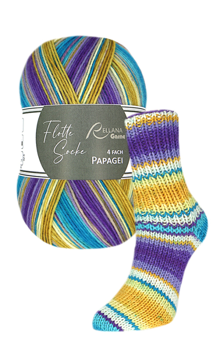 Flotte Socke Papagei Rellana