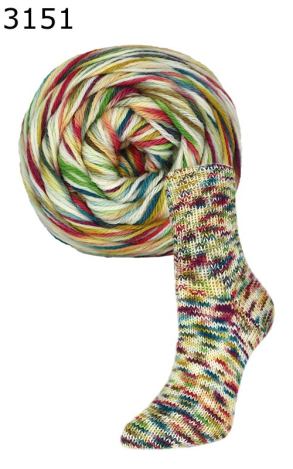 Flotte Socke Seide Kunterbunt Rellana Farbe 151