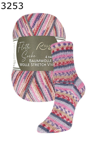 Flotte Socke Stretch Viva Rellana Farbe 253