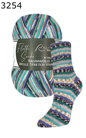 Flotte Socke Stretch Viva Rellana Farbe 254