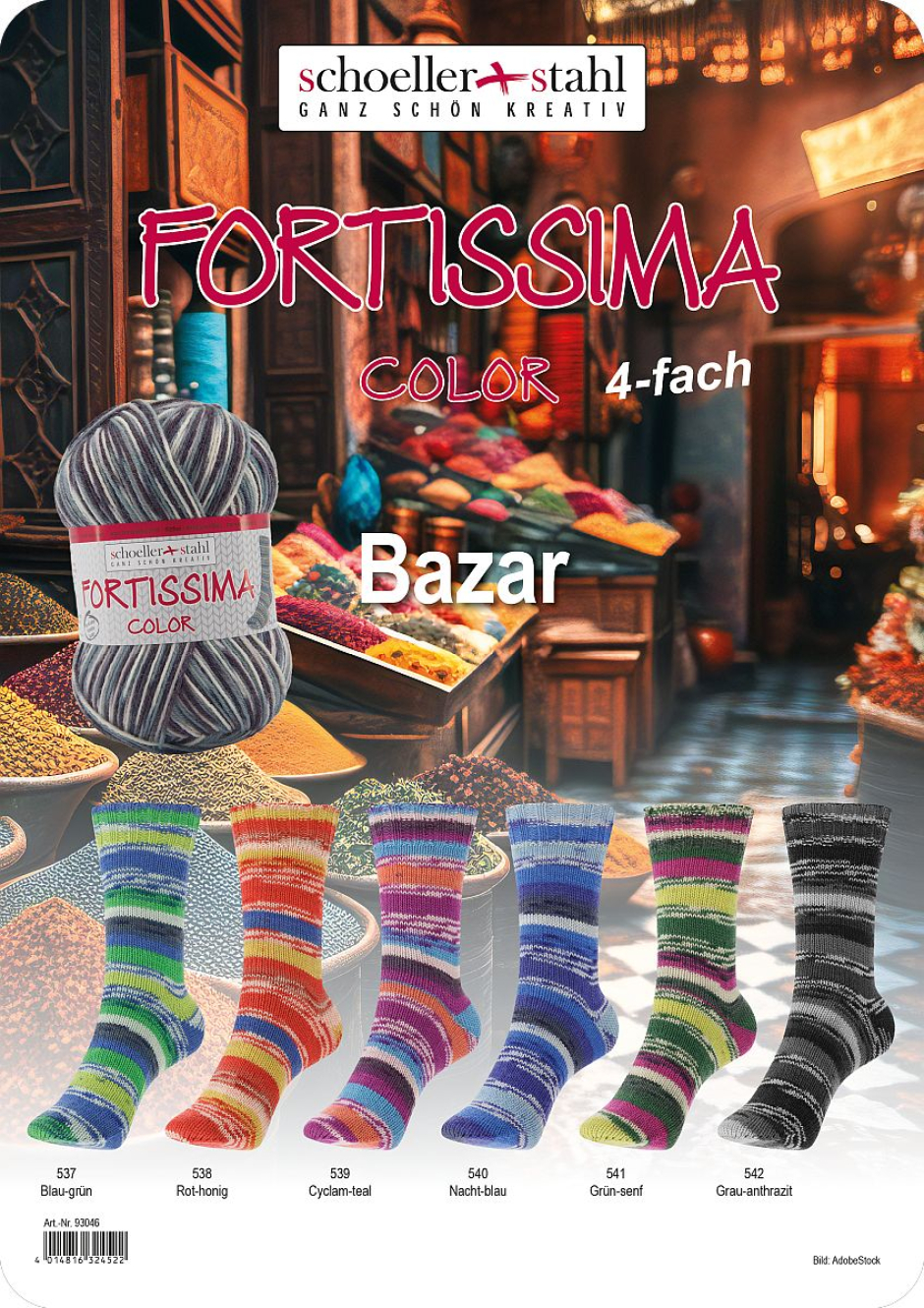 Fortissima Bazar Color Schoeller Stahl Farbe 9999