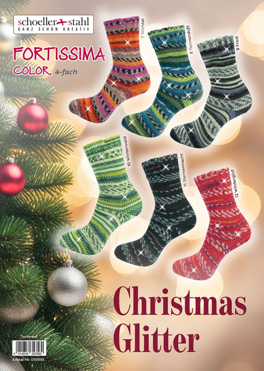Fortissima Christmas Glitter Schoeller Stahl Farbe 9999